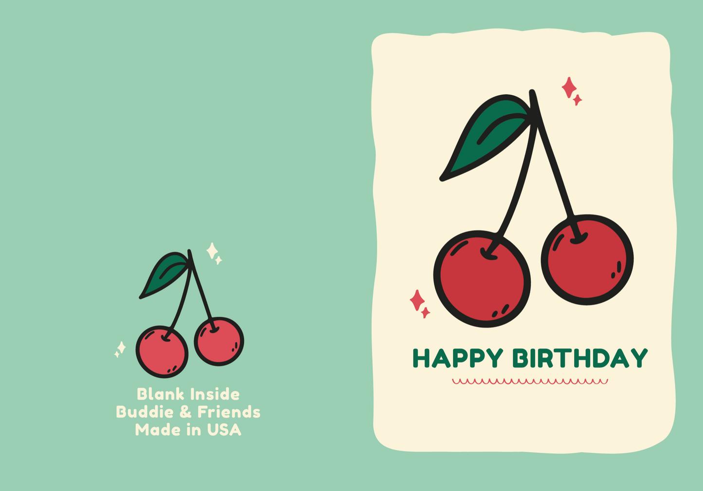 Cherry Mint Birthday Card