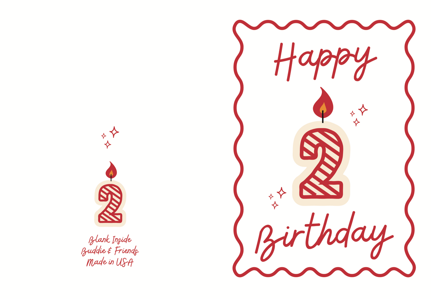 2 Candle Birthday Card