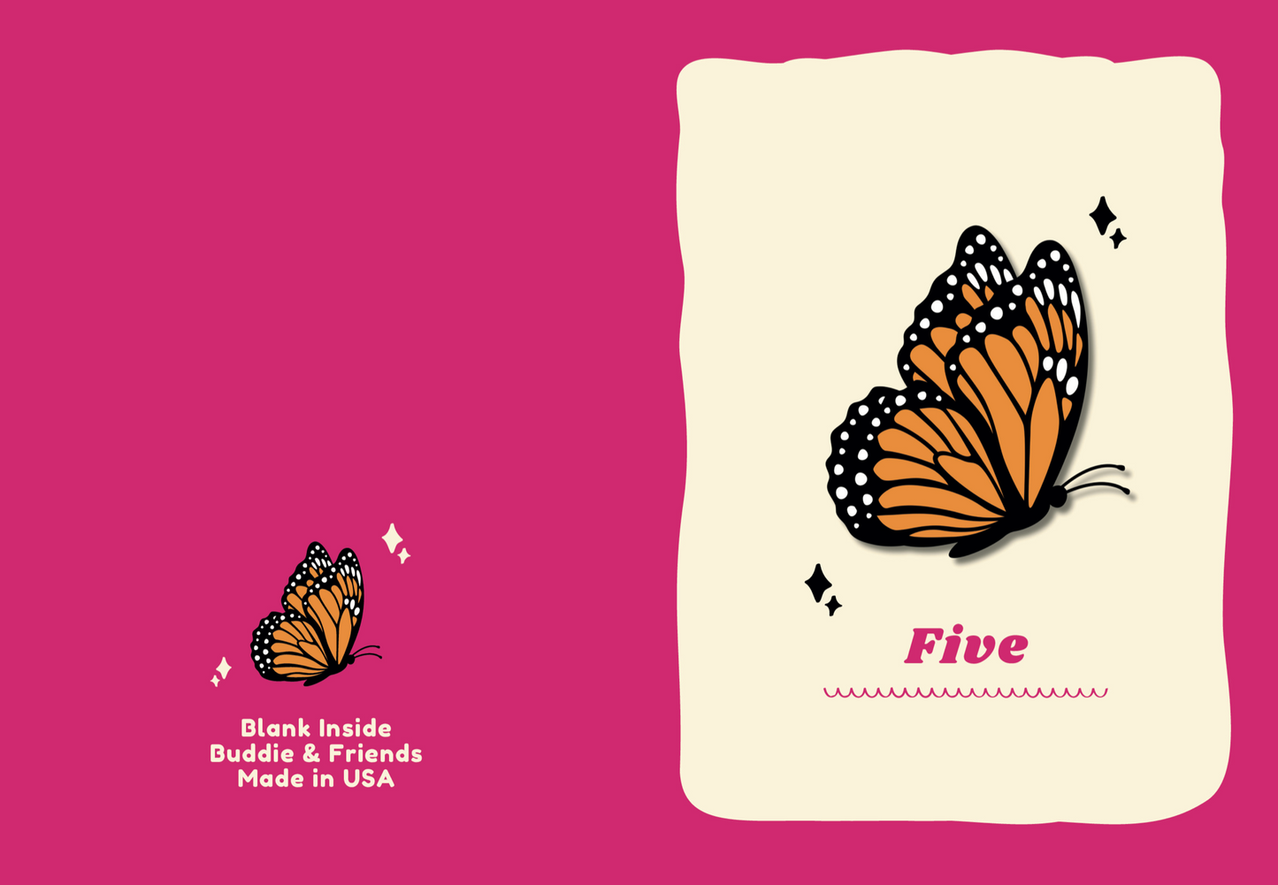 5 Butterfly Birthday Card