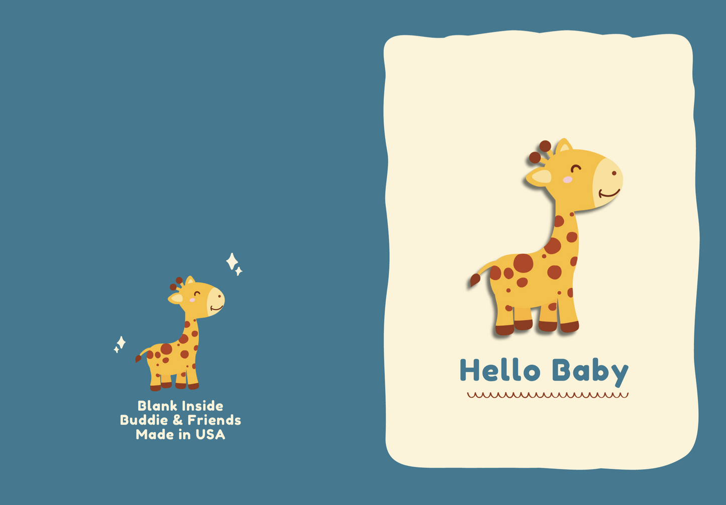 Giraffe New Baby Card